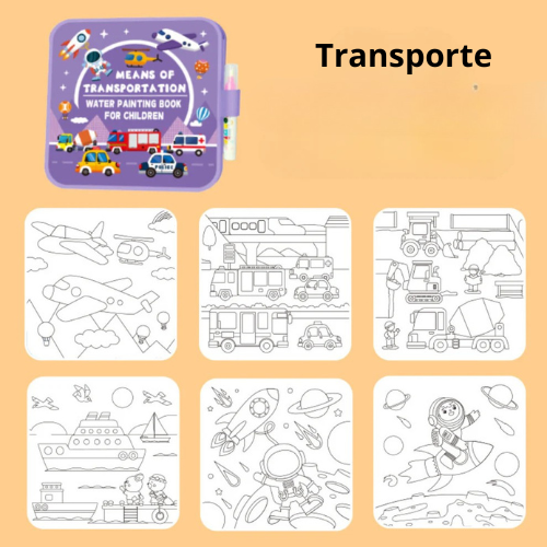 Libro para colorear con agua reutilizable sin ensuciar DoodleDry™