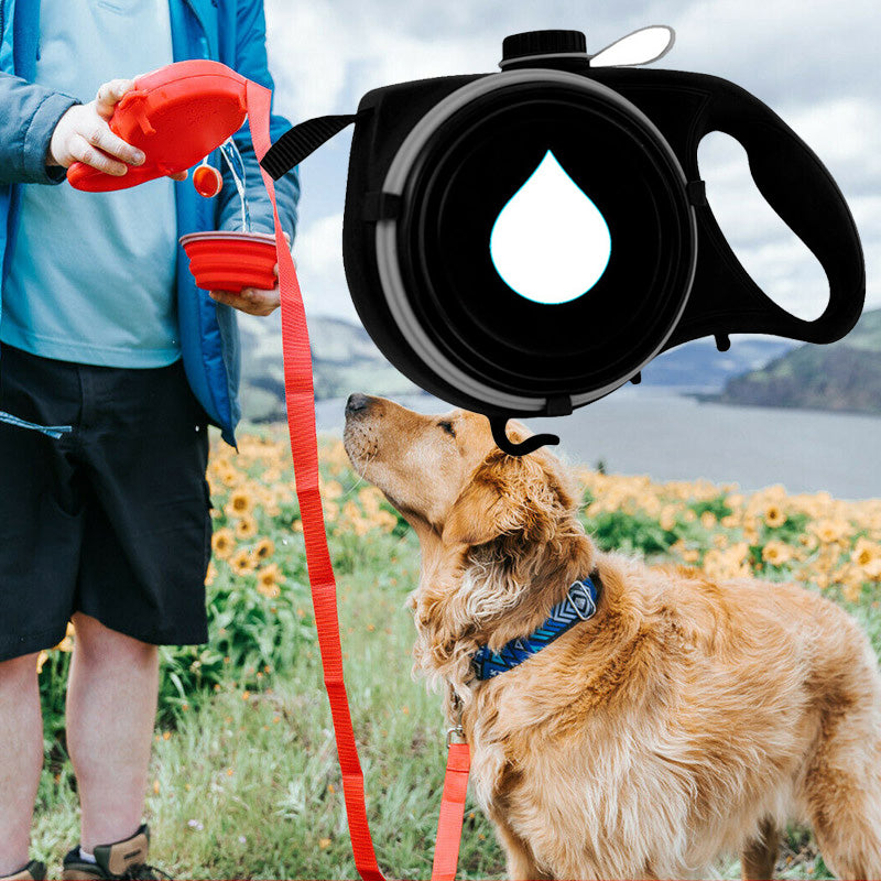 PawMate™ 3-in-1 Hundeleine mit Wasserflasche & Kotbeutelspender