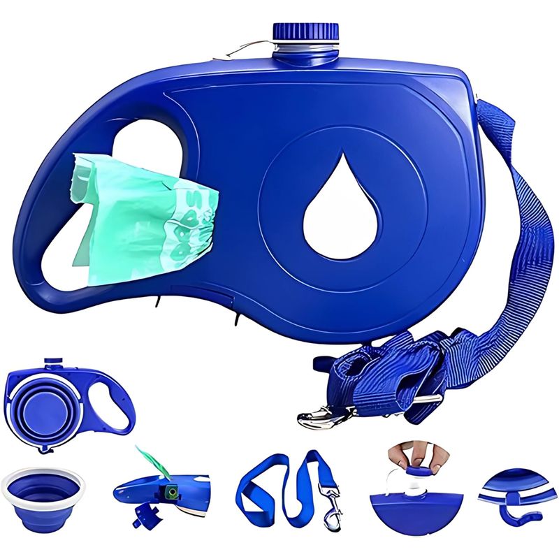 PawMate™ 3-in-1 Hundeleine mit Wasserflasche & Kotbeutelspender