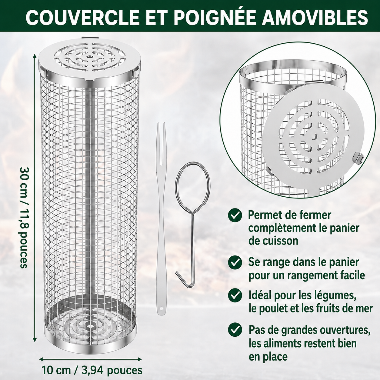 Grille Panier à barbecue