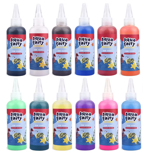 Sæt: 12 malingfarver Magisk vand