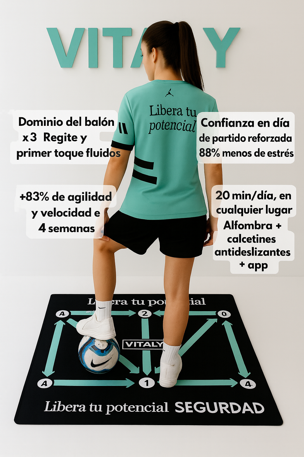 Pack de entrenamiento de fútbol Vitaly®: dominio total, en cualquier lugar
