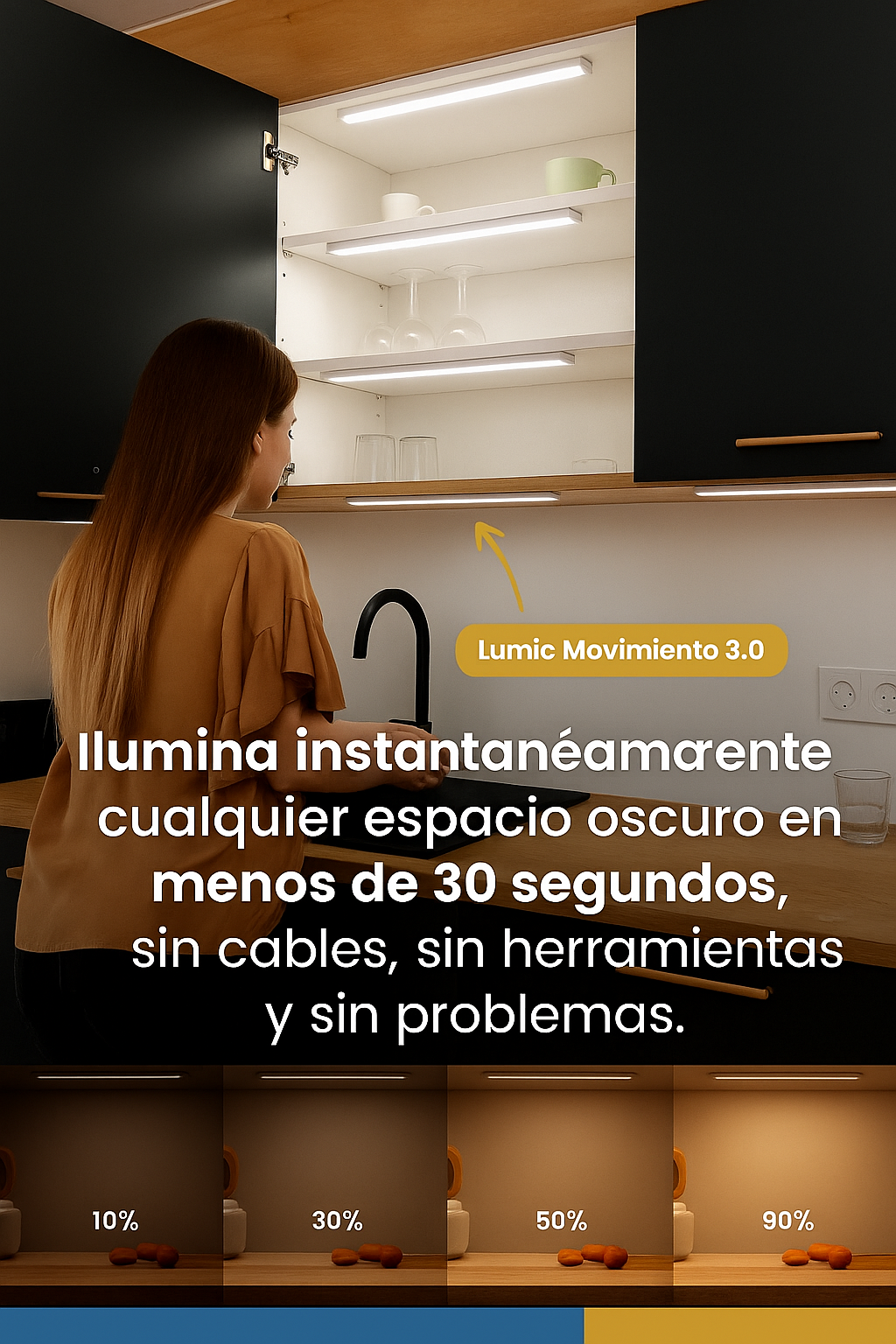 Lámpara LED con detector de movimiento
