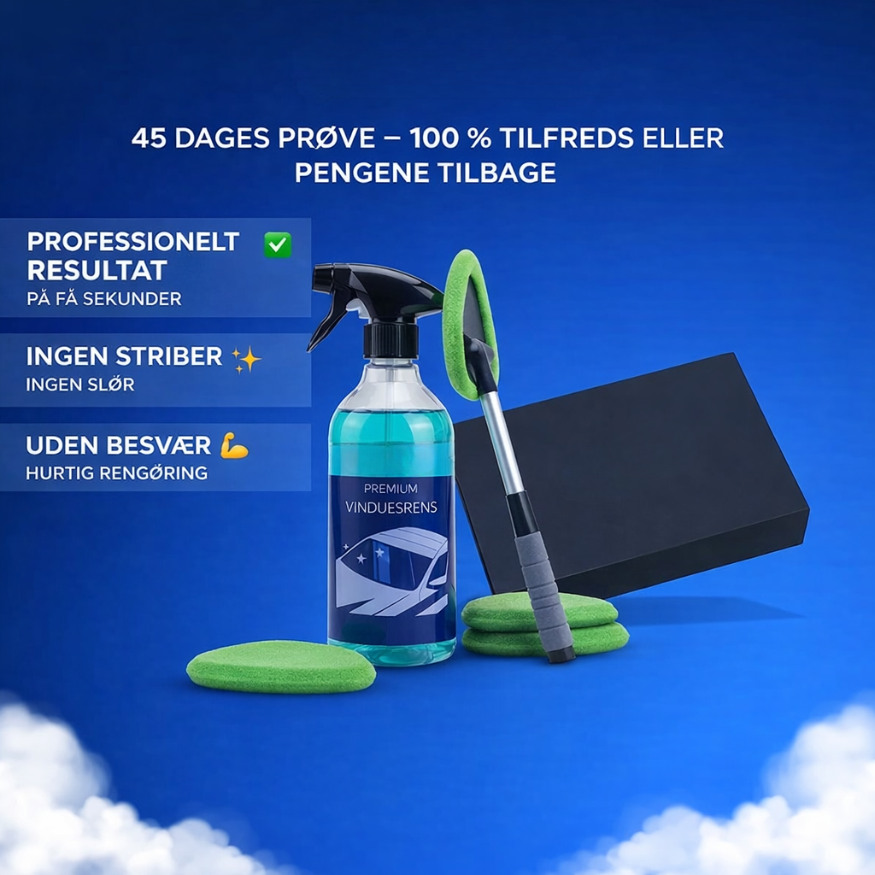 Rengøringssæt til vinduer
