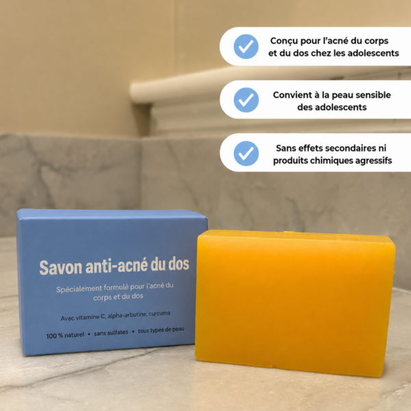 Savon anti-acné du dos
