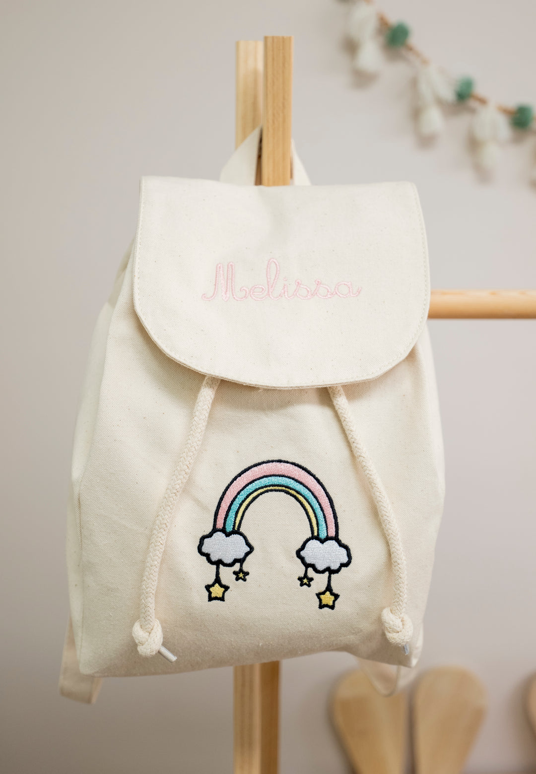 Mochila bordada personalizada