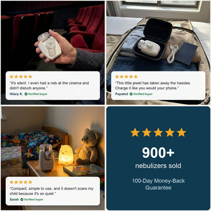 Customer reviews - 900+ nebulizers sold